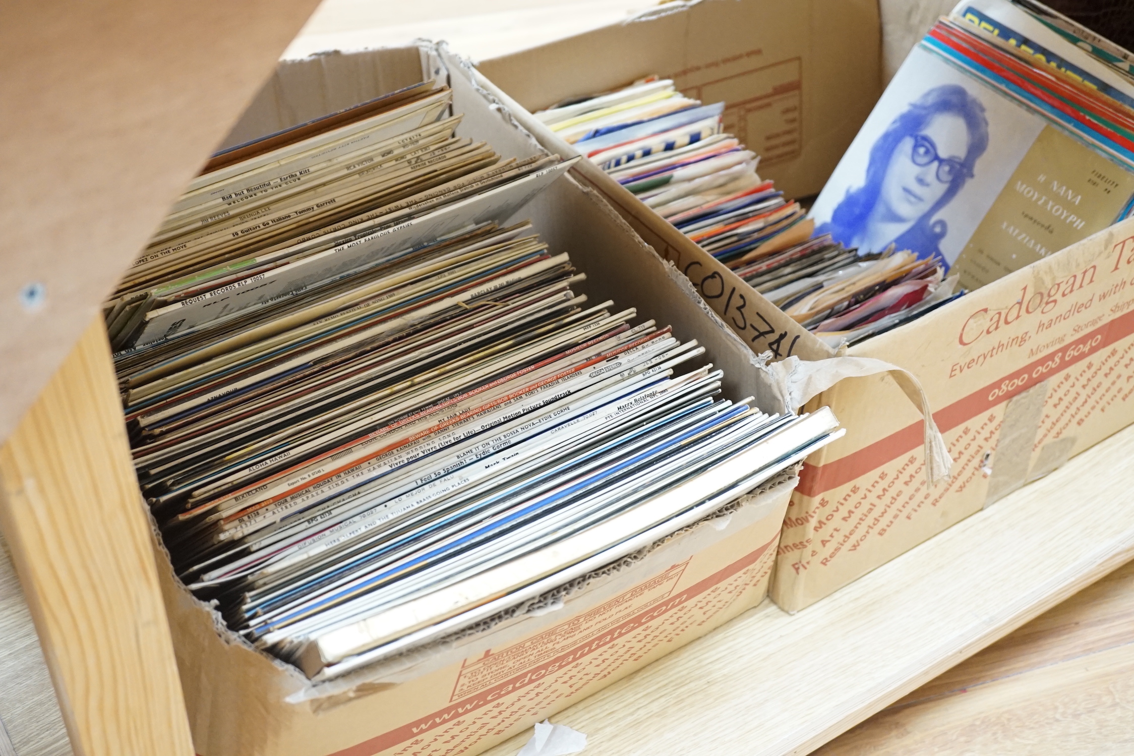 Large collection of various records, singles and 45rpms